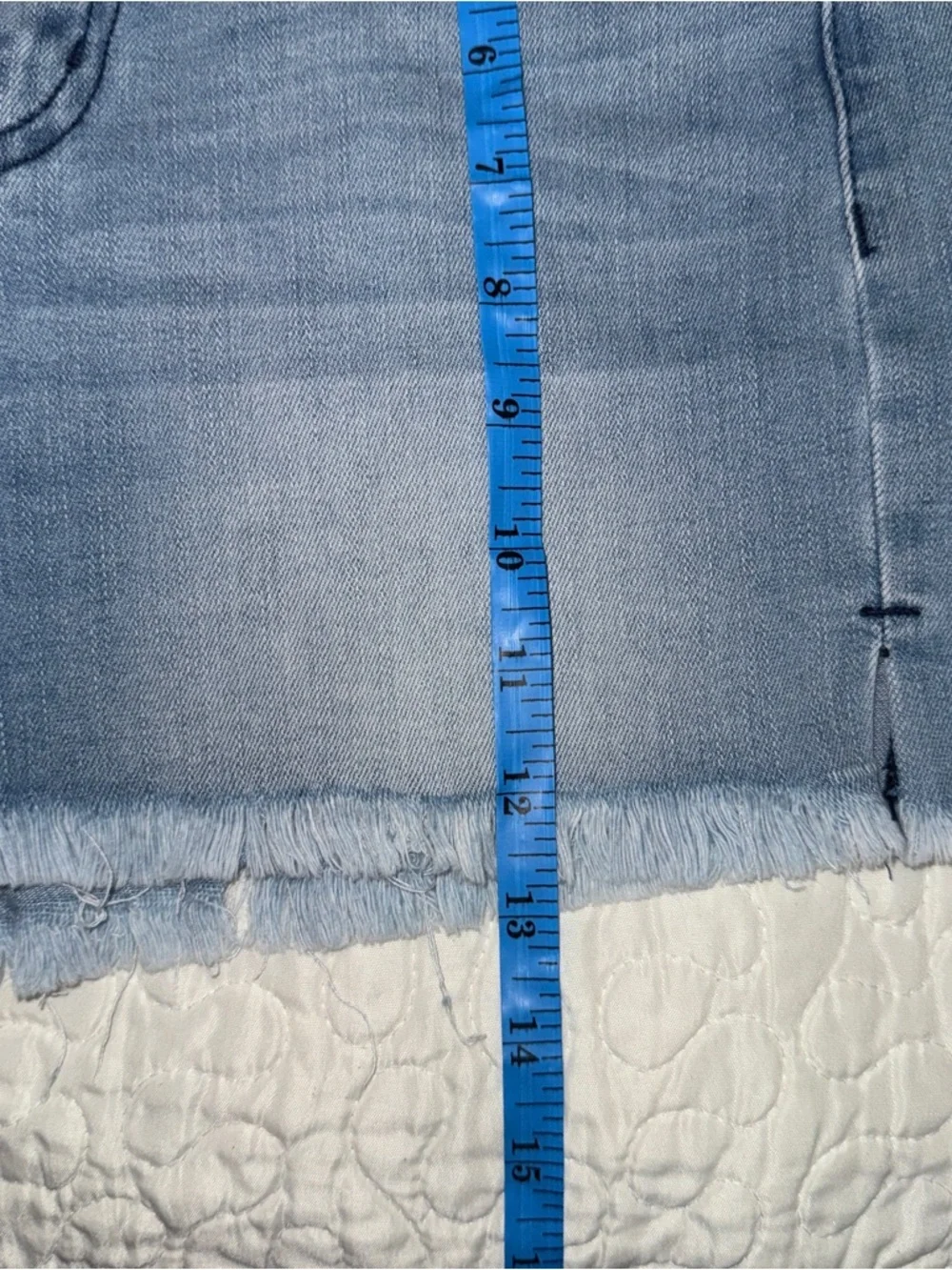 KanCan Classic High-Rise Frayed Hem Denim Shorts - Blue - Picture 5 of 7